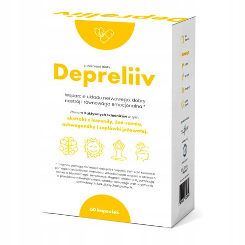 Depreliiv - Prirodni dodatak za mentalno zdravlje i podršku živčanom sustavu, 60 kapsula