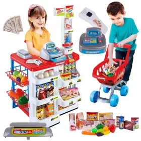    SUPERMARKET SA BLAGAJNOM VELIKA INTERAKTIVNA TRGOVINA ZA DJECU KOLICA SKENER