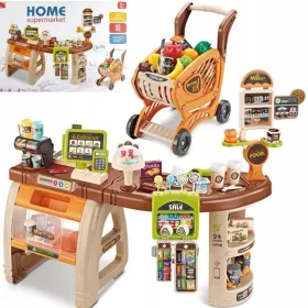    VELIKI SUPERMARKET 65 artikala Košarica Skener blagajne Zvukovi Svjetla