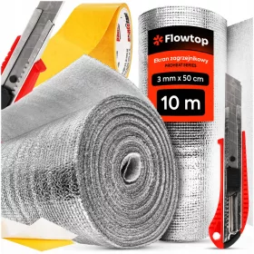   SET GRIJAĆIH PARAVANA ZA UČINKOVITO GRIJANJE | 10m x 0,5m + TOPLINSKA IZOLACIJA MAT PJENASTA TRAKA 10m + NOŽ