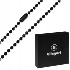   elični crni kuglasti lanac s kopčom, 60 cm - Elegantni muški lanac od nehrđajućeg čelika

Ovaj čelični crni lanac s kuglicama i kopčom duljine 60 cm izrađen je od visokokvalitetnog materijala - nehrđa