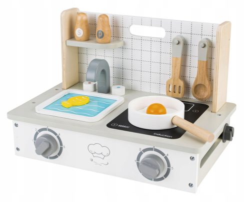 Drvena kuhinja za djecu s priborom Mini Ecotoys Kuh