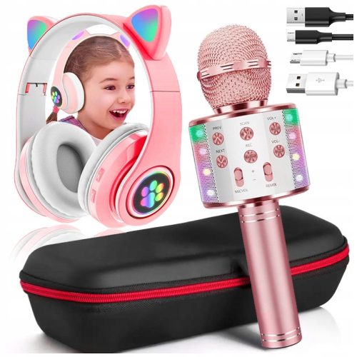  Bežične on-ear slušalice za djecu Mačje uši, Bluetooth