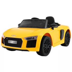   Audi R8 Električni Spyder Žuti EVA Daljinski Upravljač Radio MP3 LED