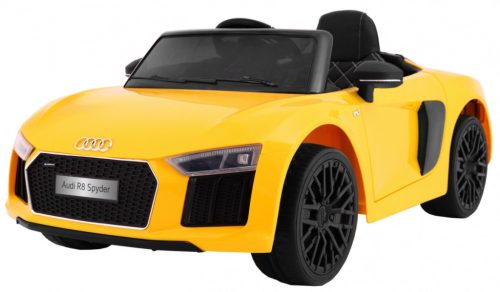 Audi R8 Električni Spyder Žuti EVA Daljinski Upravljač Radio MP3 LED
