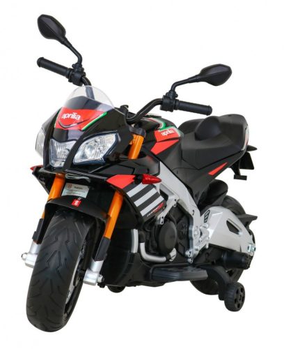 APRILIA TUONO V4 DJEČJI ELEKTRIČNI MOTOCIKL, CRNI + MP3 PLAYER + EVA KOTAČI