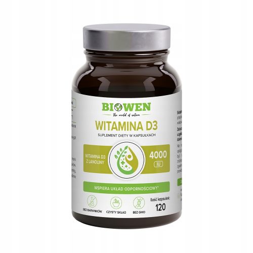 BIOWEN Vitamin D3 u kapsulama - 120 kapsula, 4000 IU