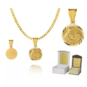    Zlatni lančić, srebro, prvopričesnička medaljica, 50 cm, POSVETA P4M30