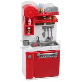 Crveni kuhinjski set za djecu s mini aneksom kuhinje 147501