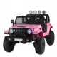  Auto na baterije Off-road MEGA 4 motori 90 W 24 volta Kožni EVA LED kotači