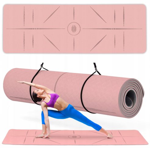  FITNESS PODLOGA za vježbe YOGE, gimnastička TPE, PROTIV KLIZANJA, debela PODLOGA