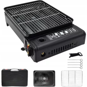   GRILL NA PLINSKI PATROL PRIJENOSNI TURISTIČKI PLINSKI ŠTEDNJAK S TAVOM