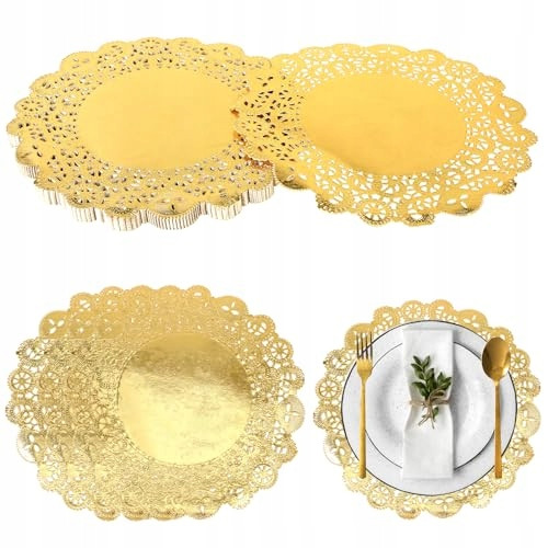 Zlatne luksuzne salvete za posluživanje ispod tanjura 36cm - Set od 50 komada