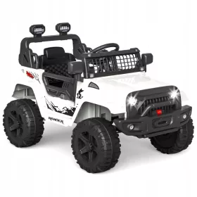    Jeep automobil na baterije za djecu, bijeli daljinski upravljač