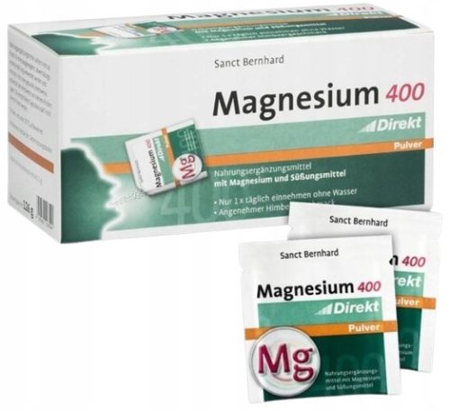 Sanct Bernhard Magnez Direkt 400 mg - Praktične saszetke s magnezijem