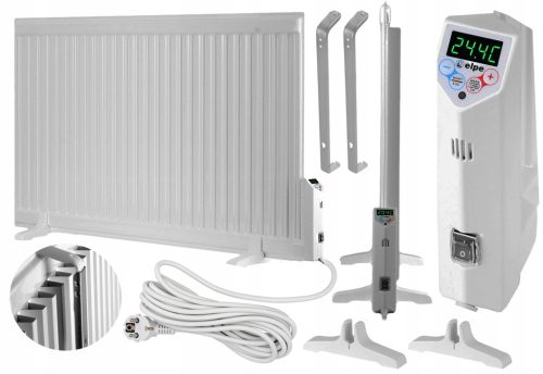  Električni uljni radijator 1500 W LCD PL ELPE panel bijeli 66x78cm
