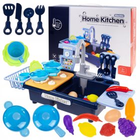   Dječji interaktivni kuhinjski sudoper s vodom - 2-u-1 set za kuhanje i pribor