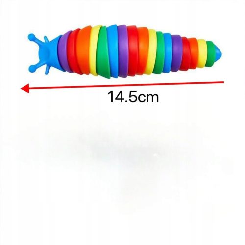 Dekompresivna igračka Gusjenica Fidget Slug od 18 cm, simpatični dekompresor