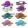 Smiješni Oktopus Vrteći Se Giro Ventil Fidget Gyro Tri Izraza Fidget Spin