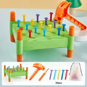   Montessori vijci za nokte Igre za finu motoriku Igračke za senzorno učenje boja