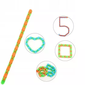   Wacky Tracks Snap and Click Fidget Toys Kids Autism Snake Puzzles Class
