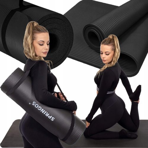  Springos prostirka za vježbanje 183 cm x 61 cm crna