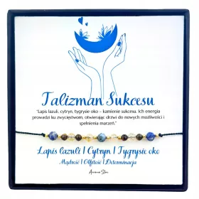    TALISMAN USPJEHA AMULET narukvica uspjeh citrin lapis lazuli tigrovo oko