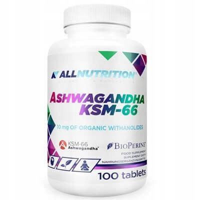 ALLNUTRITION Ashwagandha KSM-66 s BioPerine® - 100 Tableta za Smanjenje Stresa