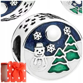    Charms privjesak perle SNJEŠKO s925 BOŽIĆ na poklon + KUTIJA GRATIS