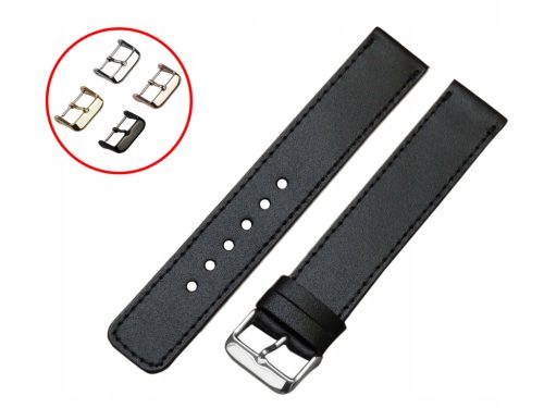 22mm luksuzni crni XXL remen od teleće kože