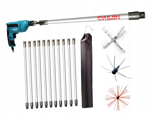 TURBOKLIK SET ZA ČIŠĆENJE DIMNJAKA 11m - 3 GLAVE