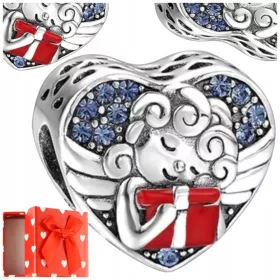    Charms privjesak perle ANGEL s925 CHRISTMAS na dar + KUTIJA GRATIS