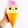 Ledeni Kornet Soft Squishy Toy 22 cm Ice Cream Phone Charm Slow Rising Decoration