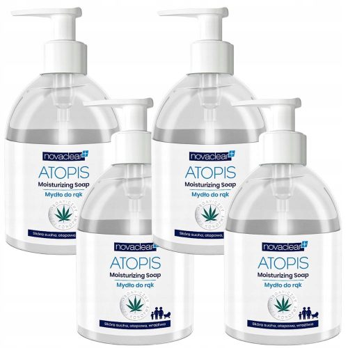 Novaclear Atopis Mydło za Ruke 4x300 ml sa Organskim Uljem Konoplje