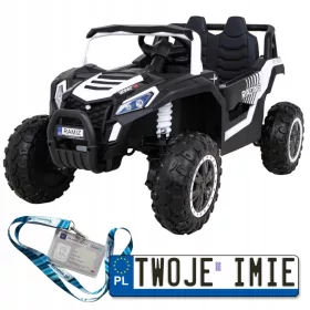    Buggy UTV 2000M trkaći auto na baterije bijeli + MP3 zvukovi svjetla + stup