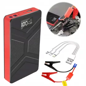   BOOSTER STARTER 2U1 30000mAh POWERBANK sa USB priključkom i stezaljkom za bateriju
