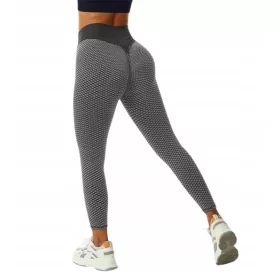    ŽENSKE SPORTSKE TAJICE VISOKOG STRUKA FITNESS DUGE ZA YOGU NEPROZIRNE