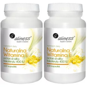   Naturalna Vitamina E - 2 x 100 kapsula, Snažan Antioksidans i Zaštita Mlade Kože