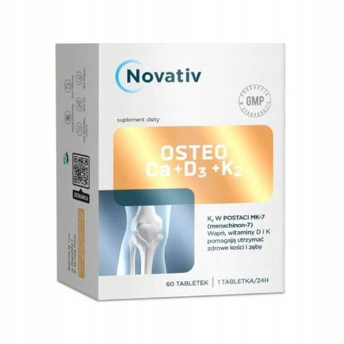 Novativ Osteo Ca+D3+K2 dodatak prehrani kalcij (kalcij) tablete 60 kom.