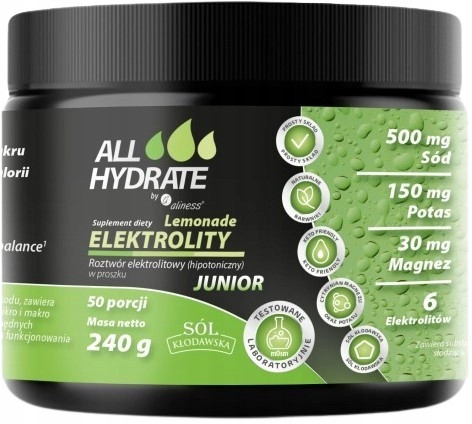 Elektroliti JUNIOR Limunada - Hipotonični Dodatak za Hidrataciju i Energiju, 240g