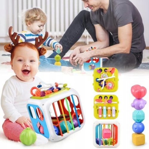 7 U 1 MONTESSORI IGRAČKE ZA BEBE SA ŠARENIM KOCKAMA