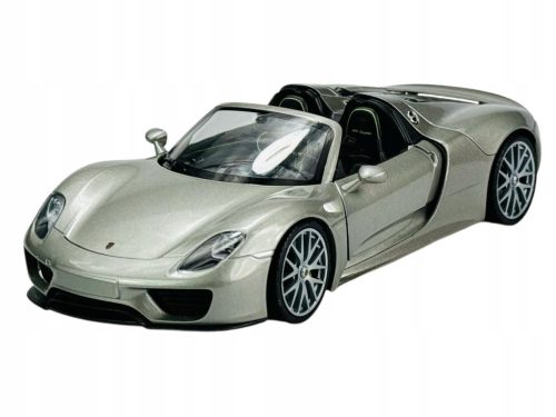 WELLY PORSCHE 918 SPYDER SREBRNA DIECAST MODEL 1:24 SCALE 24055