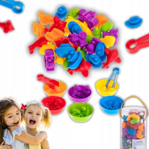 Edukativni set Montessori vozila - 36 šarenih autića, raketa i brodova
