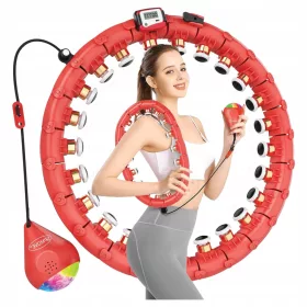Hula Hop s utezima i Brojačem Sklopivi Fitness CRNI TJEDAN