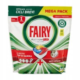    Fairy Platinum Plus Lemon All In One tablete za perilicu posuđa, 60 tableta