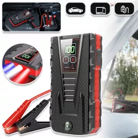   POGONITELJ MOTORA 12V STARTER ZA SKOKOVE 800A POWERBANK KOMPAS KABLOVI 2 X USB 30000 MAH