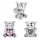  Set od 3 privjeska od perli Teddy Bears I Love You 925 Silver u poklon kutiji