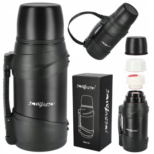  Activ/Space termos Vakumski turistički termos 1300ml termo PRO 1,3 l crni