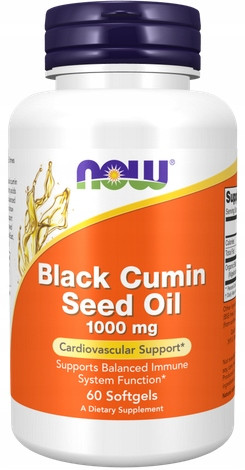 Now Foods Crni Kumin SJEMENKE 1000mg, 60 Gel Kapsula