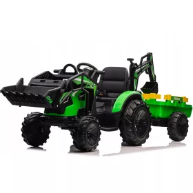    BAGER TRAKTOR SA AKUMULATOROM 24V, SA PRIKOLICOM I DALJINSKIM UPRAVLJANJEM, ZELENI
